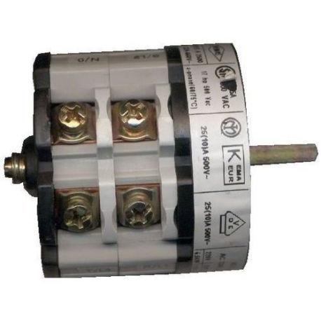 MAIN SWITCH 2CAME 32A PLATE+KNOB - NQ33