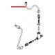 TUYAU SILICONE 6X4 +RACCORD VANNE L:250MM ORIGINE BEZZERA
