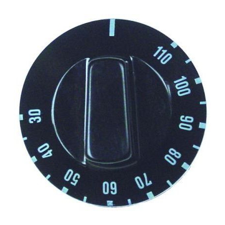 PALANCA 30Â°-110Â°C D50MM NEGRO EJEE:Â°6X4.6MM -A PLANO ARRIBA - TIQ78582
