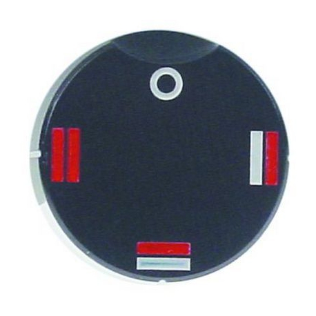 PALANCA HORNO D50MM NEGRO EJE:Ã˜6X4.6MM PLANO ARRIBA - TIQ78506