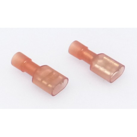 LOT DI 100 FASTON FEMMINA ISOLEE 0.5-1.5MM ROUGE-6.3X0.8 - TIQ62173