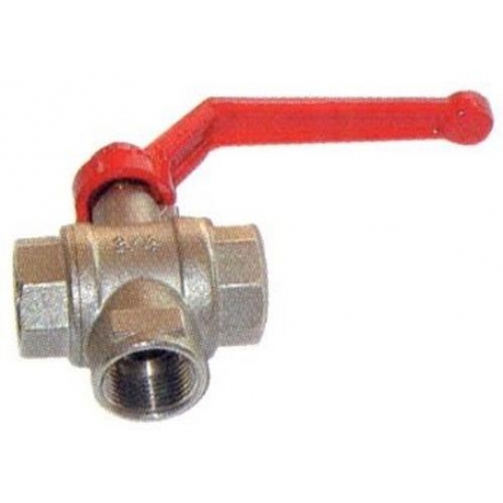 DIBERTED 3 WAYS BALL VALVE IN T 3/8F - TIQ62196