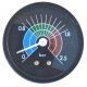 MANOMETRO Ã 63 SCALA 0:2.5 BAR POST. G1/8 CIL. MOD. MP63CAP M5