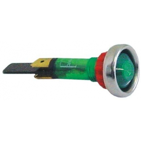 LAMPADA SPIA VERDE D10MM 230V - TIQ78640