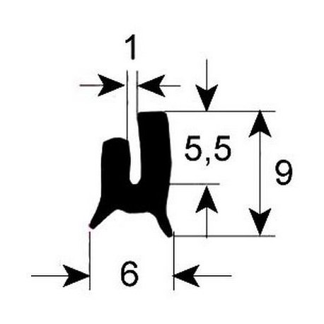 GUARNIZIONE VETRO 5000MM - TIQ78781