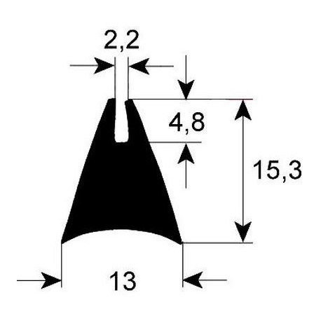 GUARNIZIONE VETRO 2350MM - TIQ78793