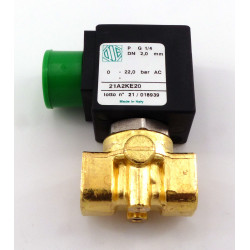 ADJUSTABLE 2-WAY SOLENOID VALVE 16W 230V AC 50HZ INLET 1/4F