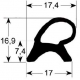 GASKET DOOR OF OVEN WITH CONVECTION 20-40 NIV - TIQ78830