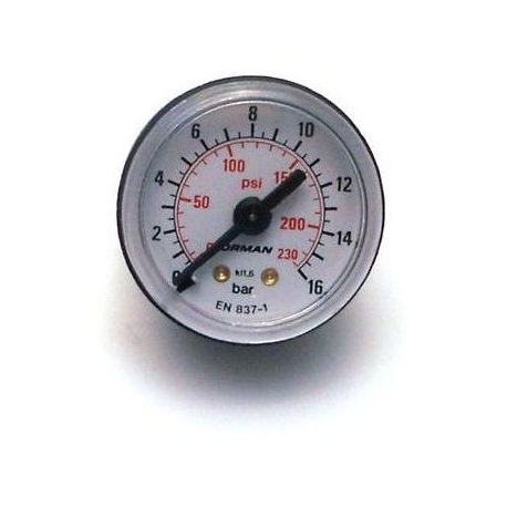 PRESSURE GAUGE 16 BARS D40MM 1/8 - PBQ910572