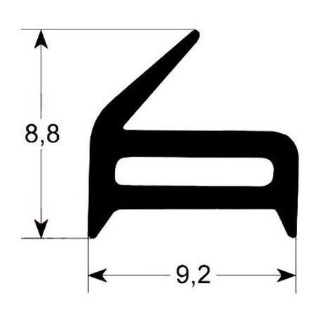 GUARNIZIONE PORTA DI FORNO 640X320MM CON MOLLE - TIQ78979