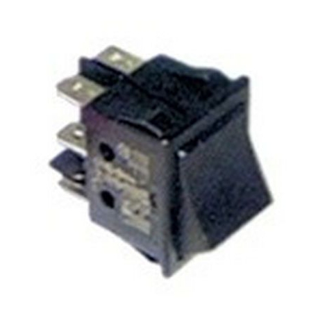 INTERRUPTOR 30X22MM 2 POLOS 0-1 250V 10A NEGRO - RKQ25