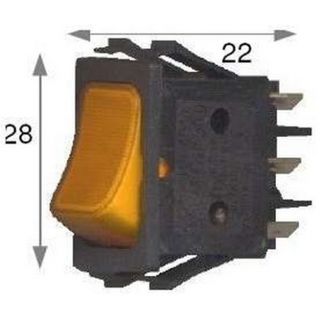 INTERRUPTOR CUADRADO ON/OFF ROJO - SQ6863