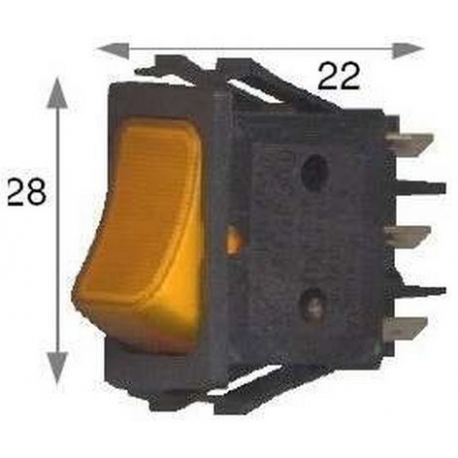 RED SQUARE ON/OFF SWITCH - SQ6863