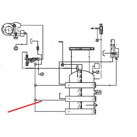 TUBE ECHANGEUR CENTRAL 3/4GR ORIGINE CIMBALI - SQ6124