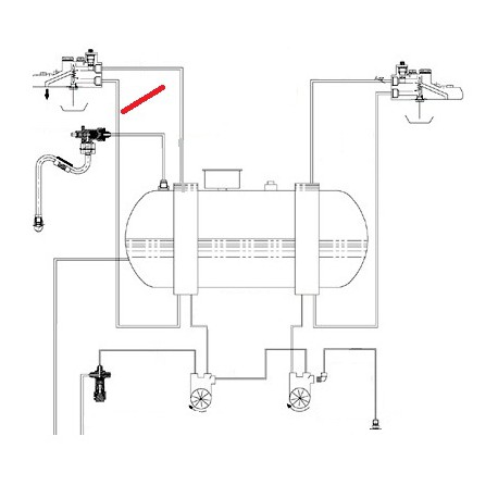 TUBE RETOUR GROUPE GAUCHE ORIGINE CIMBALI - SQ6269