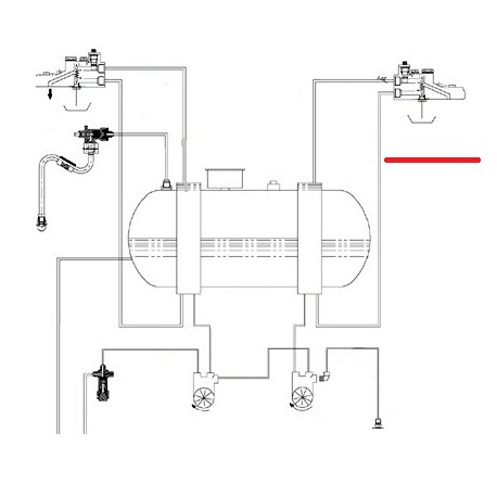 TUBE RETOUR GROUPE DROIT ORIGINE CIMBALI - SQ6260