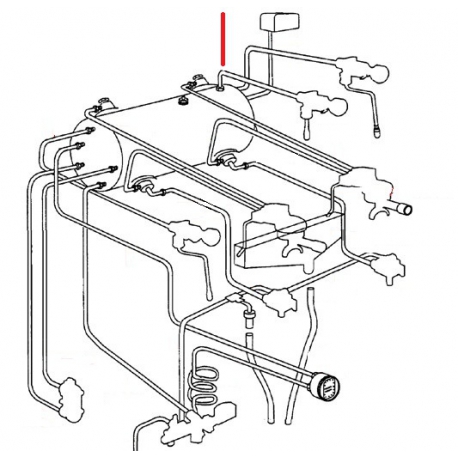 TUBE ROBINET EAU GAUCHE ORIGINE CIMBALI - SQ6333