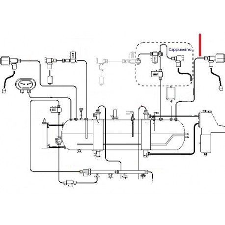 TUBE ROBINET VAPEUR DROIT ORIGINE FUTURMAT - SGQ6379