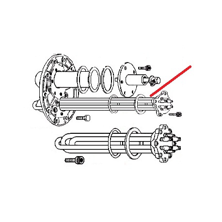 RESISTANCE 1GP 2500W 240V ORIGINE GAGGIA ITALIA - TVQ45