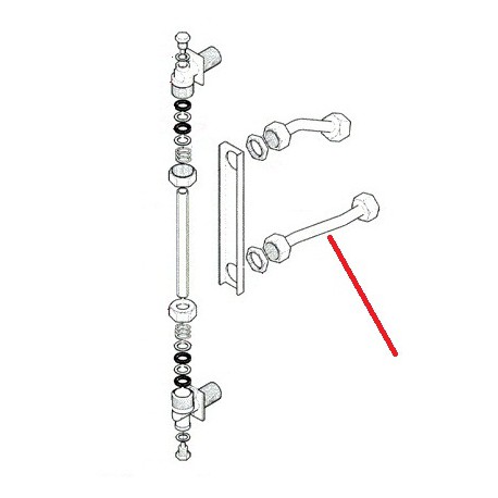 TUBE INFERIEUR 10X8X140 F1/2 ORIGINE RANCILIO - EQ105