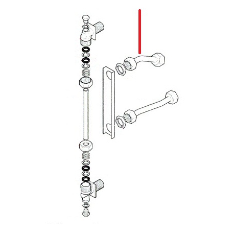 TUBE SUPERIEUR 12X10X100 F1/2 ORIGINE RANCILIO - EQ106