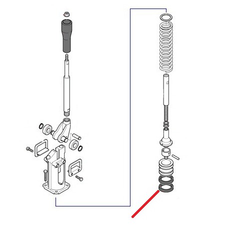 JOINT 1 LEVRE PISTON LE ORIGINE RANCILIO - EQ464