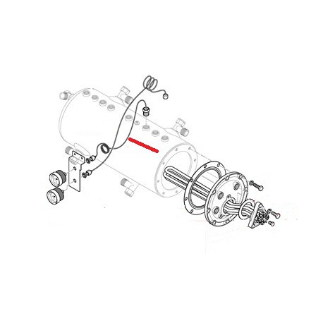 TUBE 4X3X600 1/8FX3/8M GENUINE RANCILIO