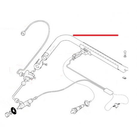 RAMPE BRULEUR GAZ SEULE 2GR ORIGINE RANCILIO - EQ6535