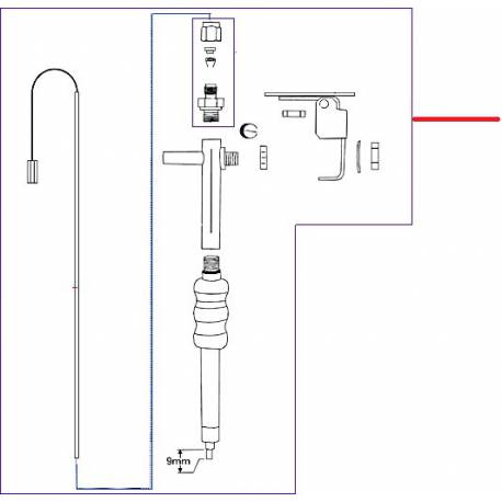 LANCE VAPEUR GTV DROITE COMPLT ORIGINE RENEKA - ERQ425
