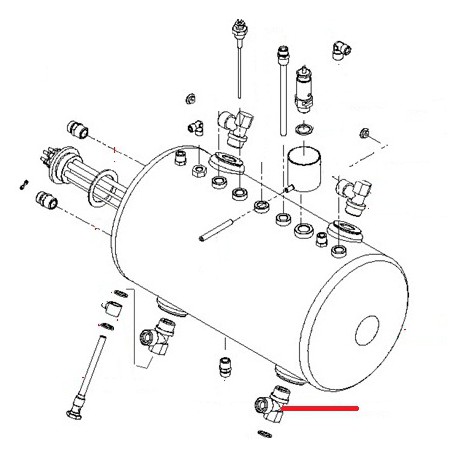 RACCORD CHAUDIERE INFERIEUR ORIGINE SAN REMO - FNAQ124