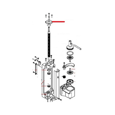 FLANGIA SUPERIORE VITE SENZA FINE - FQ6069