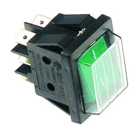 INTERRUPTOR LUMINNEUX 2 POLOS 30X22MM 250V 16A VERDE - TIQ79830