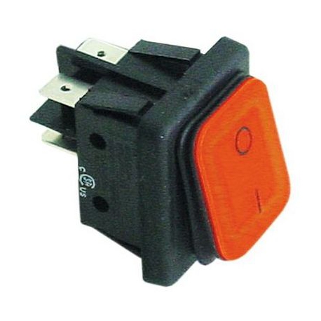 INTERUPTOR 30X22MM LIGHT 0-1 230V 16A RED CONNECTION - TIQ79832