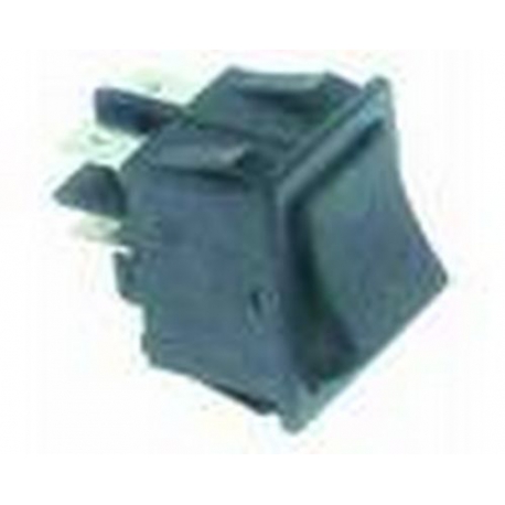 CONMUTADOR DE BASCULA 230V 16A NEGRA 2-POLO 1NO 0-I 30X22 - TIQ79833