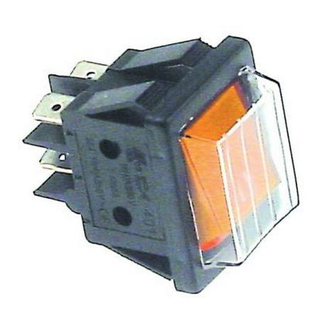 INTERRUPTOR 30X22MM LUZ CON CAPO 230V 16A AMARILLO - TIQ79834