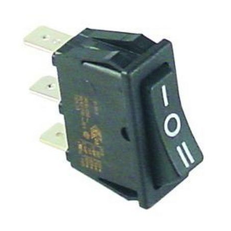 INTERRUPTOR 30X11MM 1POLE 1-0-2 250V 16A NEGRO - TIQ79847