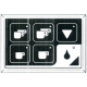 TASTIERA CAFE/EAU DIRITTO RUMBA CLASSIC LEDS VERDE 230V - HQ368