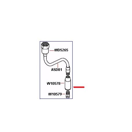 TUBE EAU COMPLET ORIGINE WEGA - JQ0712