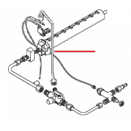 GAS TUBE D6X470MM 1GROUP - JQ0801