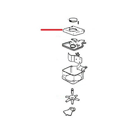 COUVERCLE CARRE DOSEUR GRENAT ORIGINE CIMBALI - ZSQ6604