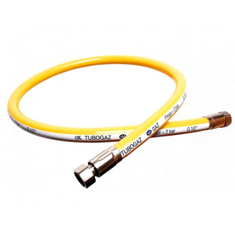 FLEXIBLE GAS TUBOGAZ WITHOUT ACCESSORY CONNECTOR STAINLESS L:1000MM - TIQ70098