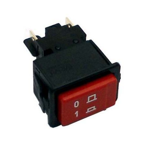 BIPOLAR SWITCH RED ON/OFF RECTANGULAR. - 85978E