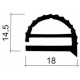 PACK OF DE 5M JUNTA PVC GRIS PLANO ORIGEN