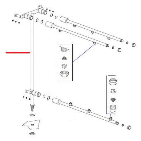 TUBE MONTEE EAU RINCAGE ORIGINE DIHR - QUQ6815