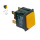 PUSH BUTTON 30X22MM 2 TERMINALS YELLOW LIGHT 250V 16A