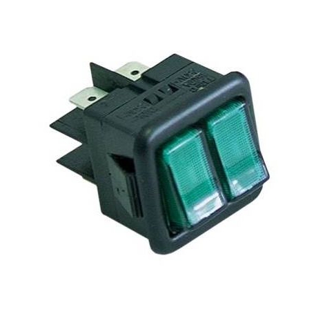DOUBLE SWITCH GREEN 16A 250V 26.5X25.6 - TIQ8822