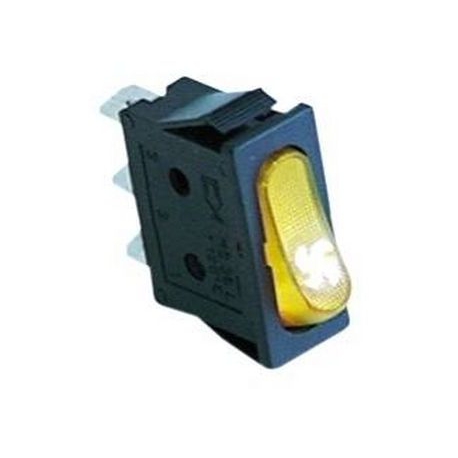 INTERRUPTOR AMARILLO 16A 250V VENTILADOR 30X11MM 125Â° - TIQ8010