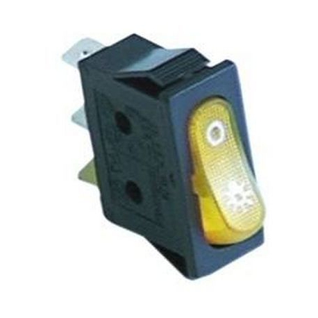 INTERRUPTEUR LUMINEUX JAUNE 16A 250V 30X11MM 125Â° - TIQ8011