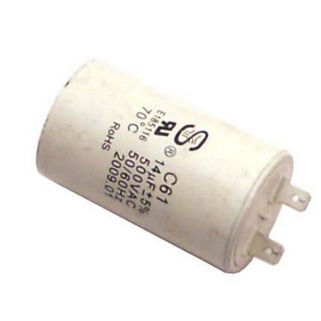 CAPACITOR 14ÂµF 450V WITH COAT SYNTHETIC - TIQ9932