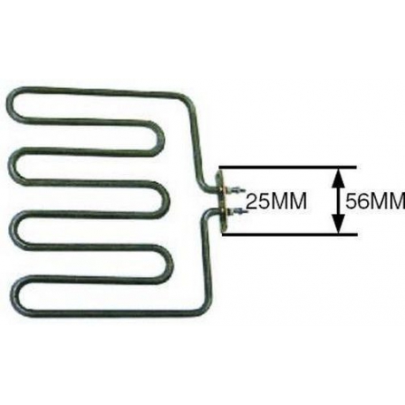 RESISTENCIA SALAMANDRA 2000W 400V 230X256MM CONECTADOR M4 - TIQ1652